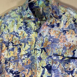 Rum Reggae Hawaiian Shirt 100% Cotton Size Large Tropical Vacation Pockets Beach
